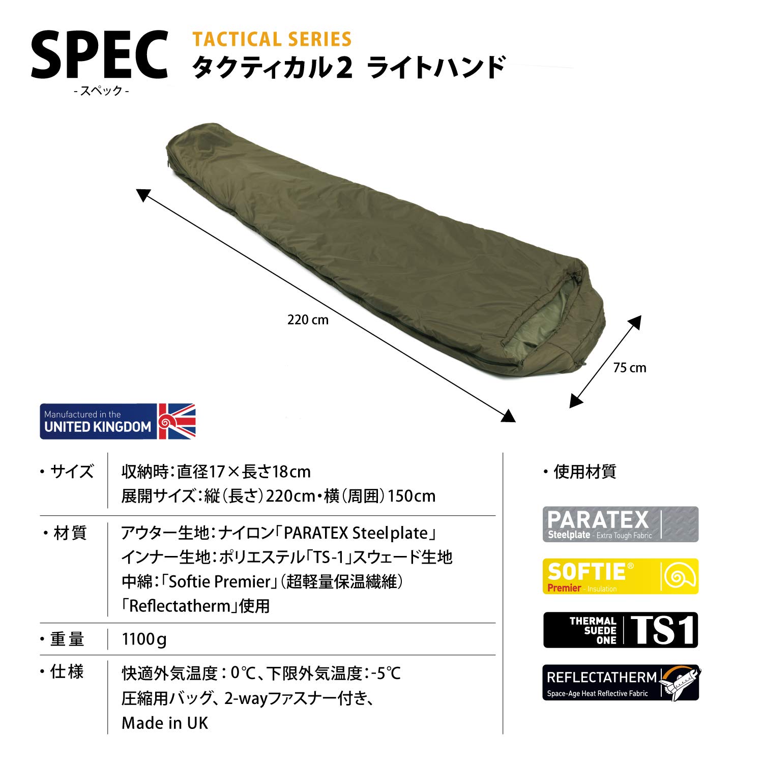 ☆送料無料 Snugpak スナグパック 寝袋 タクティカ 2度 日本 1639 50%OFF]Snugpak(スナグパック) タクティカル2 ライトジップ